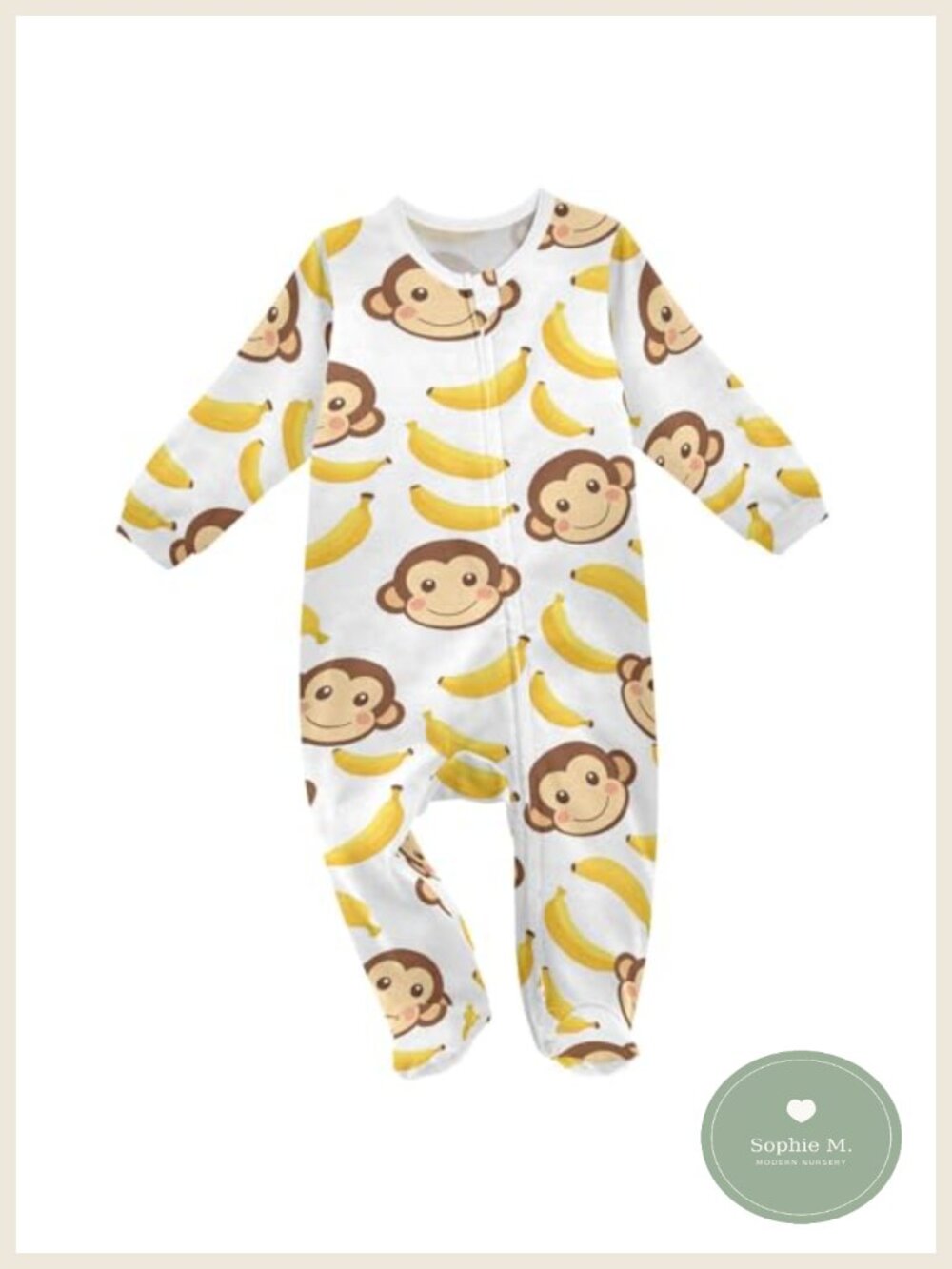 Dussdil Baby Cotton Footed One-Piece Zipper Romper Pajama Sleeper